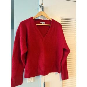 J Crew V neck wool blend sweater size Small